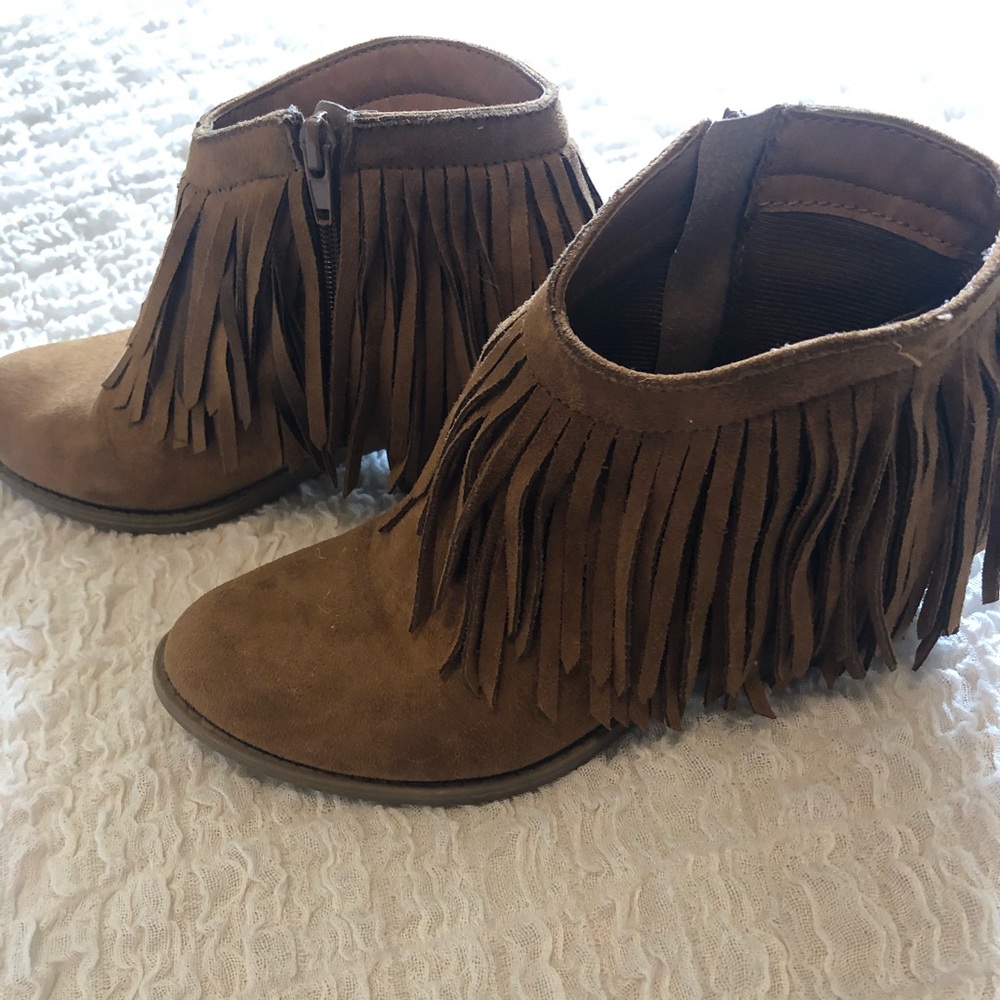 Fringe booties